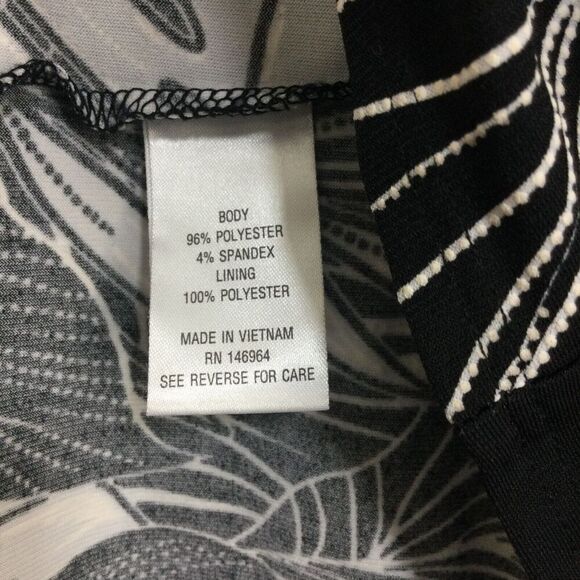 Signature By Robbie Bee Womens Floral Boat Neck Sheath Dress Black Plus Size 3X - Picture 10 of 11